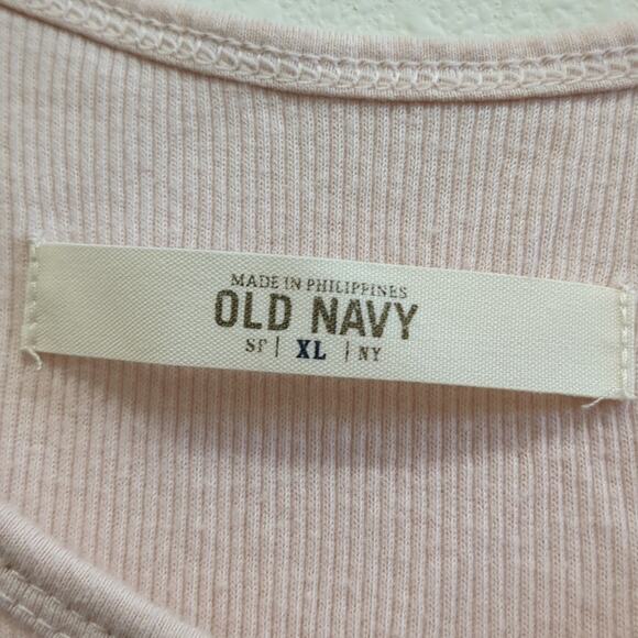 Old Navy Pink tiered Tank Top with Chic Design size XL - Picture 3 of 6